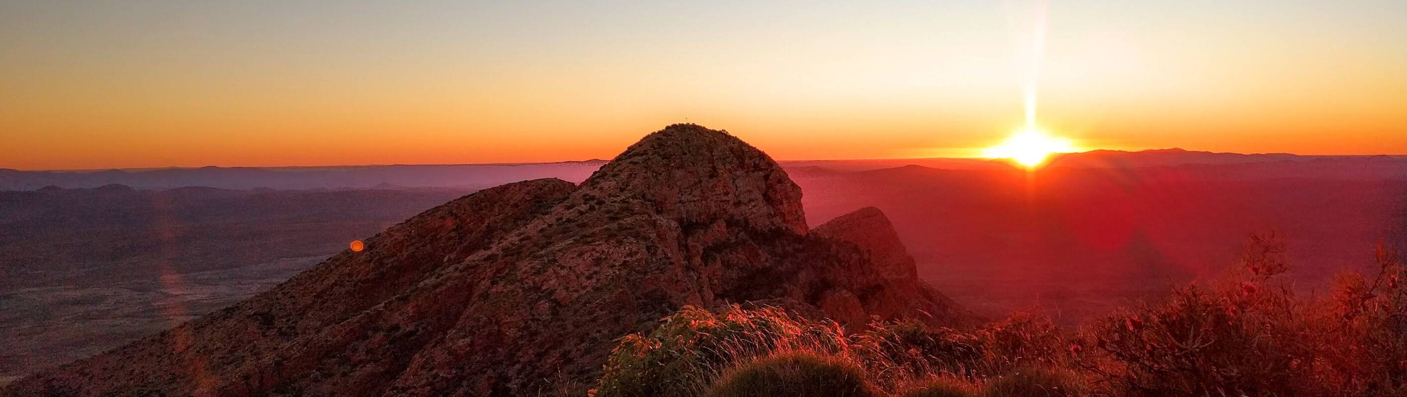 Panoramic view from the Larapinta Trail in Northern Territory