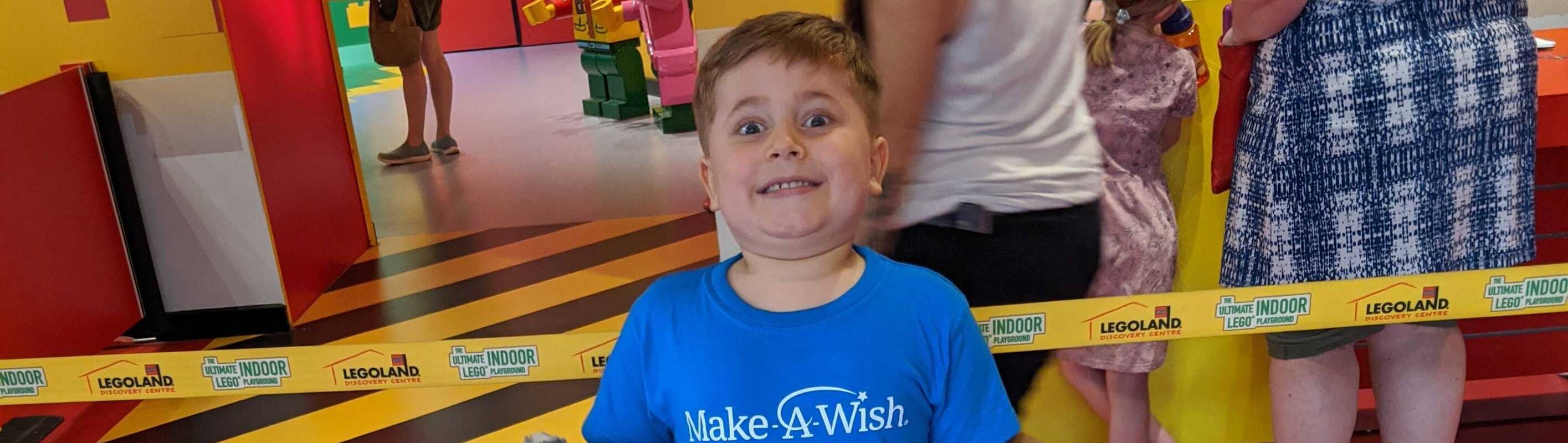 Make-A-Wish Australia wish kid Zach standing in LEGOLAND