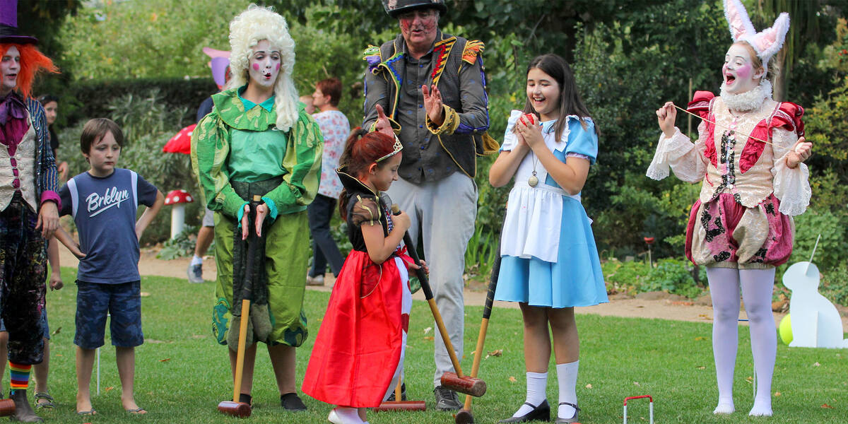 Make A Wish Australia Children's Charity - Sophie on her Alice in wonderland wish playing croquet