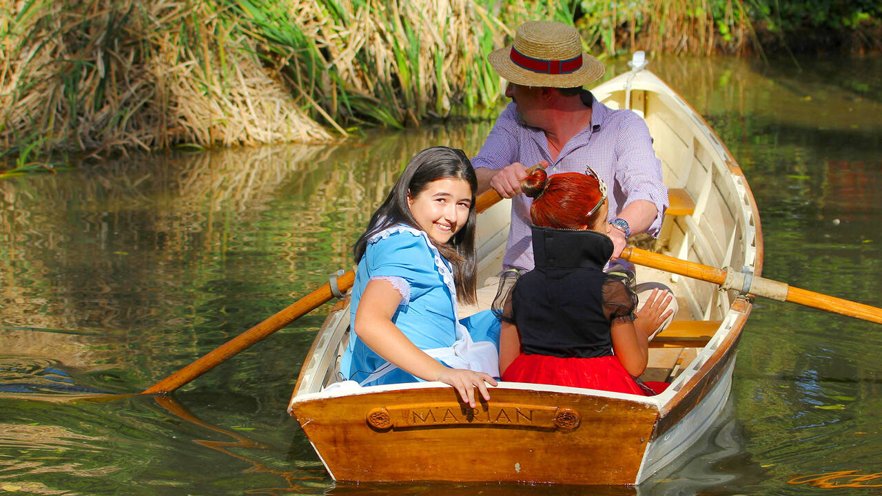 Make A Wish Australia Children's Charity - Sophie on her Alice in wonderland wish in a boat down the river