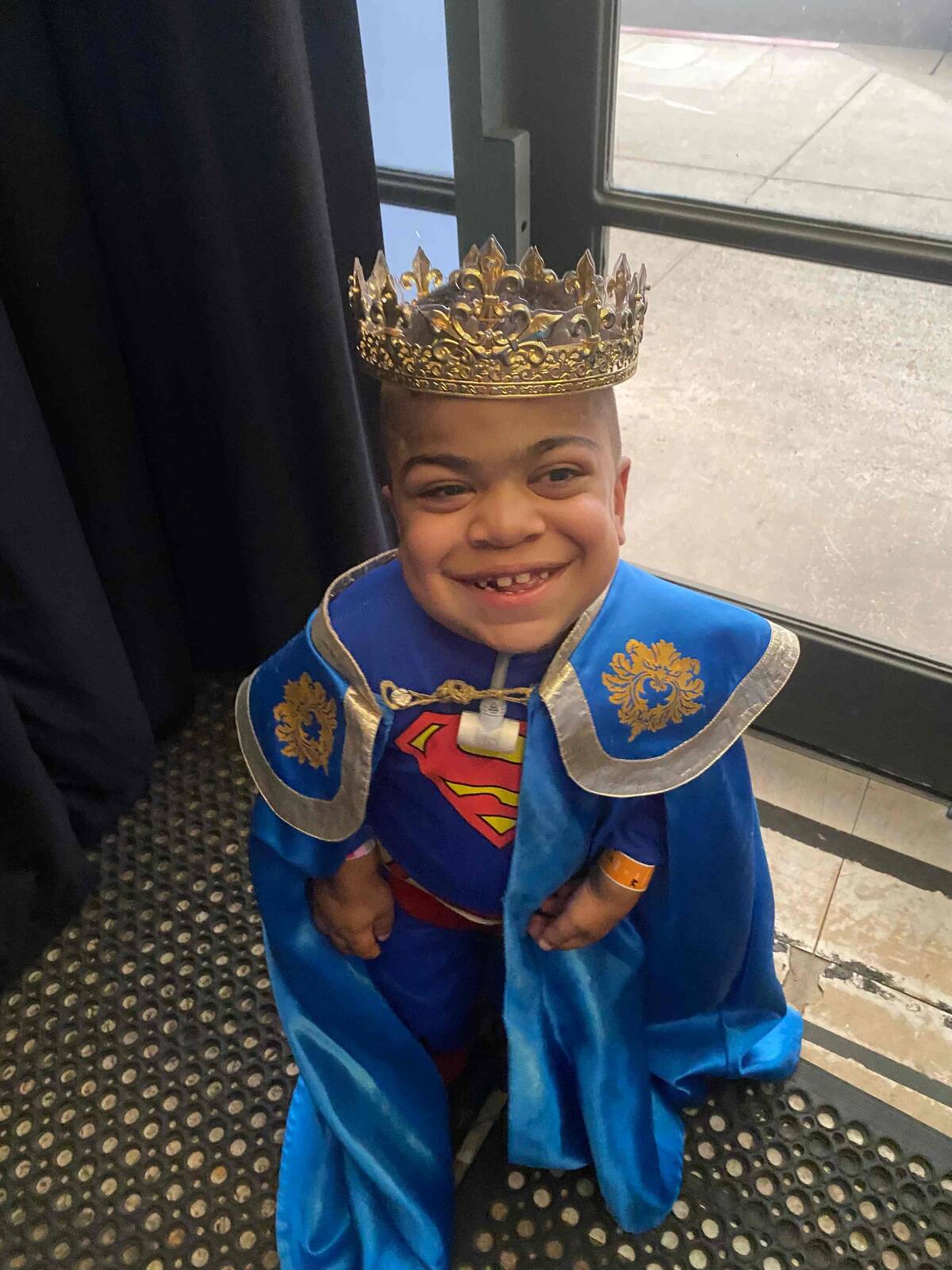 Make-A-Wish Australia wish kid Khoder dressed up as a king