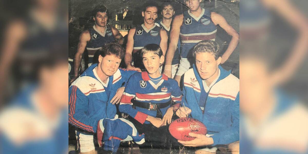 Make-A-Wish Australia's first wish kid Shawn sat with the Western Bulldogs