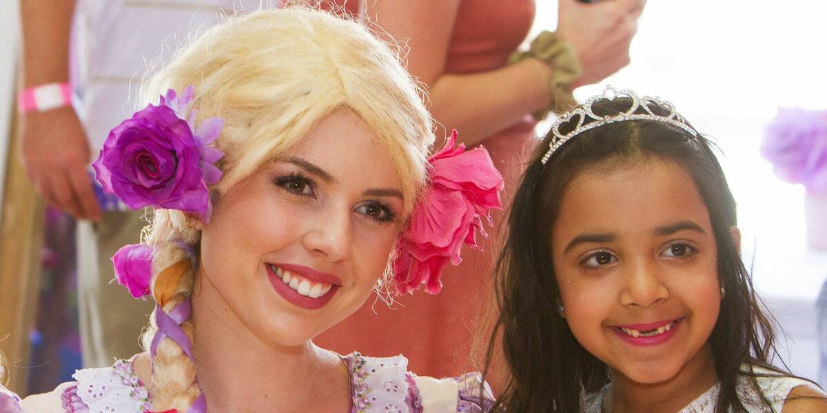 Make-A-Wish kid Priya meets a real princess during her wish to have a tea party with princesses