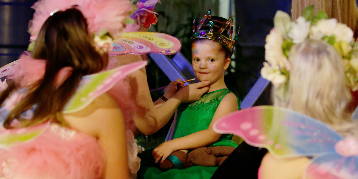 Make A Wish Australia Children's Charity - Scarlett getting her face painted on her unicorn wish